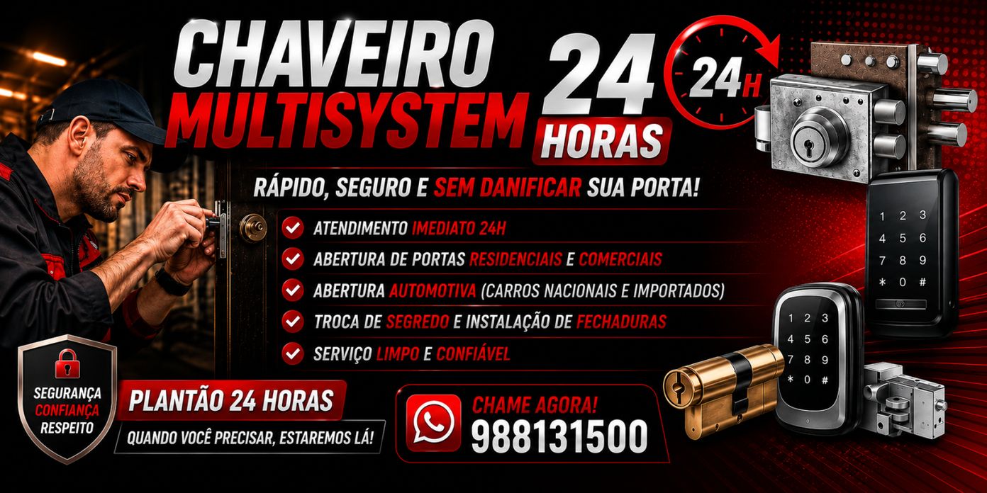 Chaveiro Multi System - Atendimento 24 Horas